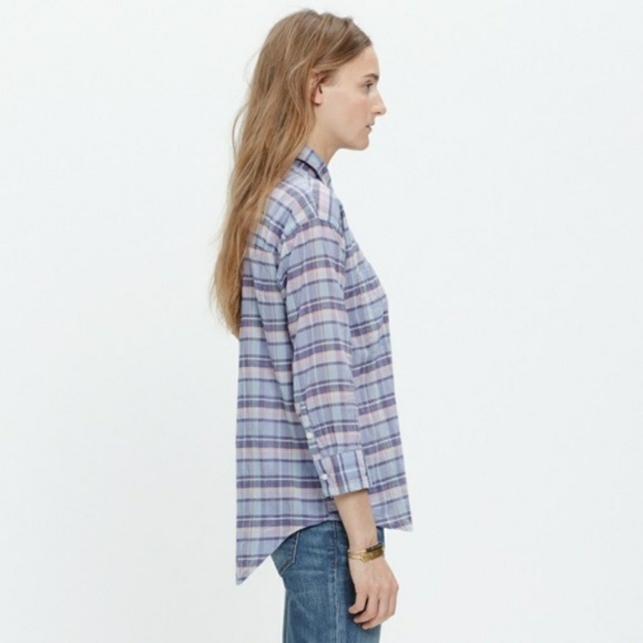 Madewell Oakbrook Plaid Trapeze Button Down‎ Shirt - Picture 4 of 16